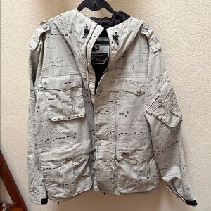 Analog C.I.R Class 1 Jacket Mens Large  Gray Technical Ski Snowboard Hooded AG